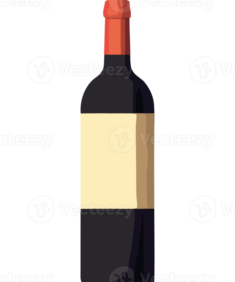 Wine bottle icon on transparent background png