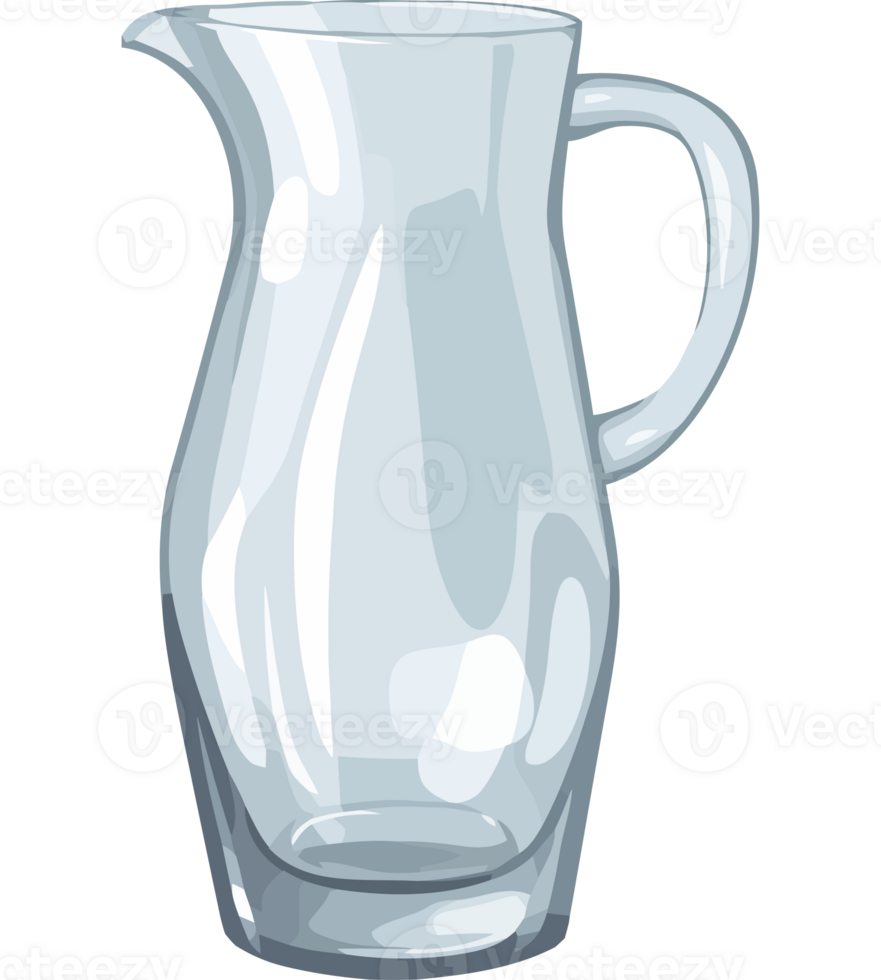 A glass pitcher on a transparent background png