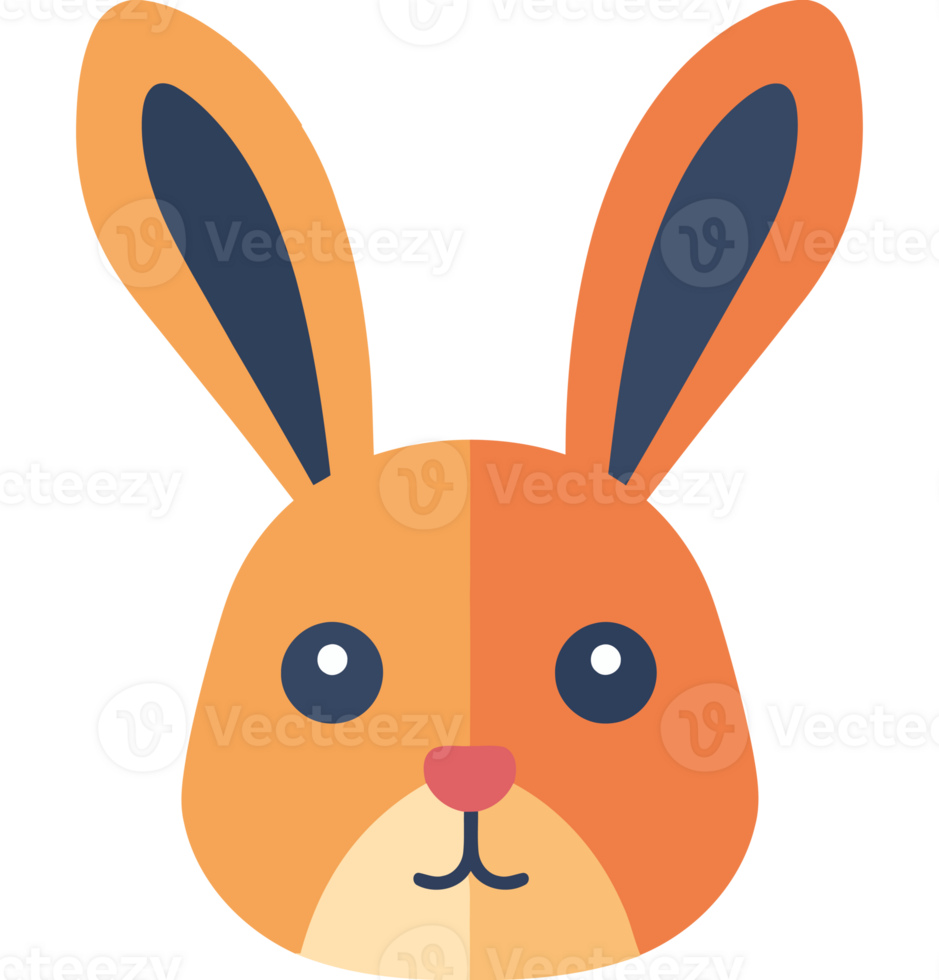 A rabbit head icon with a transparent background png