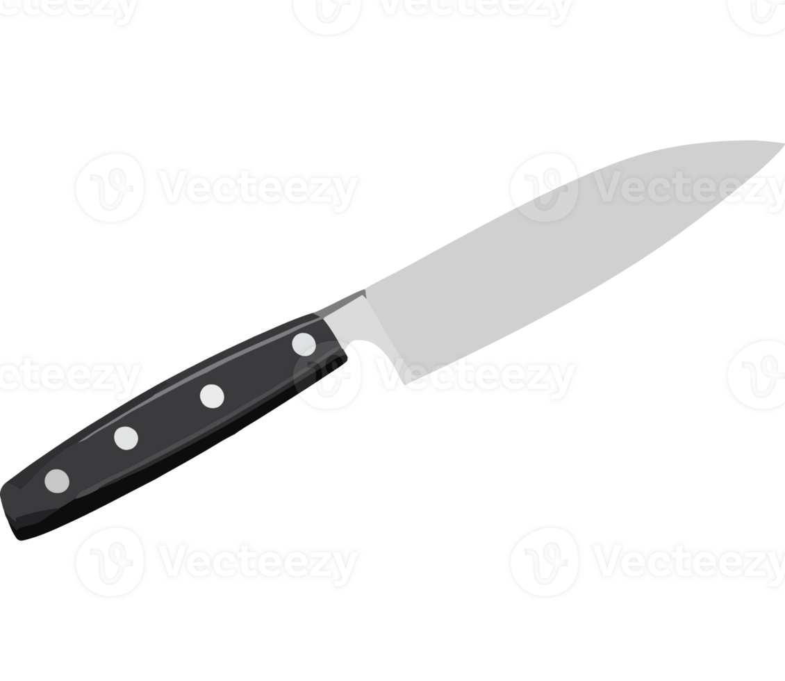 A knife is shown on a transparent background png