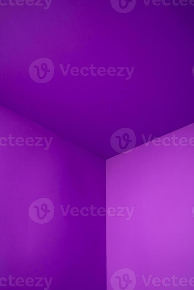 Light soft minimal background mockup for product presentation. Corner of room delicate purple color photo