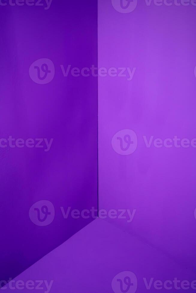 Minimal background mockup for product presentation. Corner of room delicate purple color photo