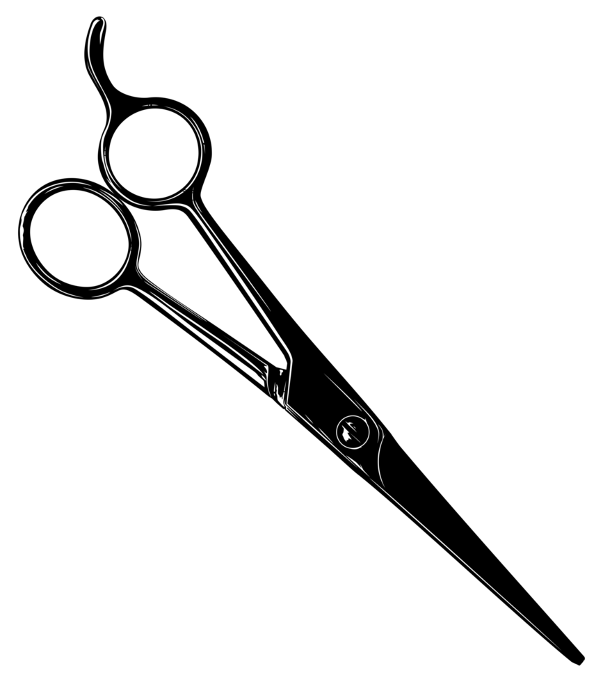 Scissors Silhouette for Pictogram, Art Illustration, Website, Apps, Logo Type or Graphic Design Element png