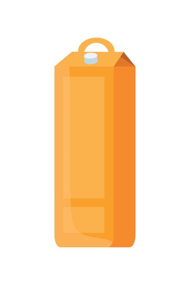 Orange juice box illustration vector