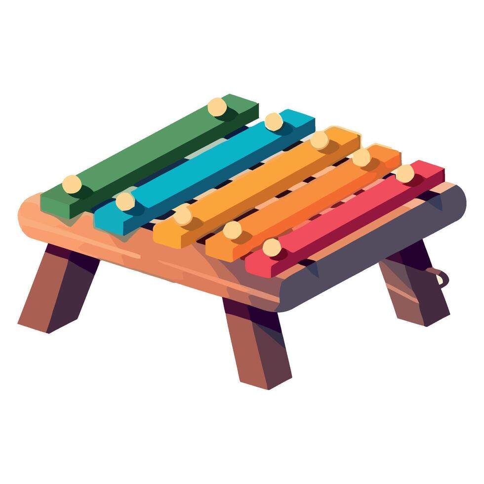 Colorful xylophone musical instrument illustration vector