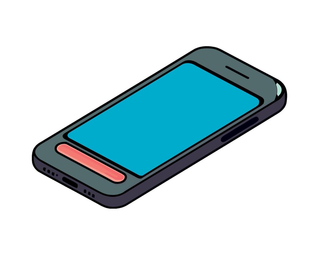 Smartphone isometric illustration vector