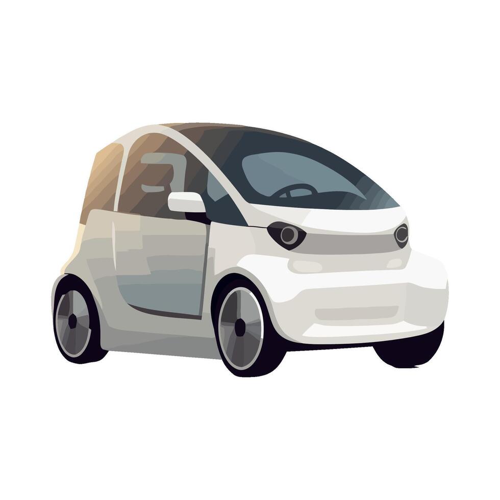 Smart car on white background illustration vector