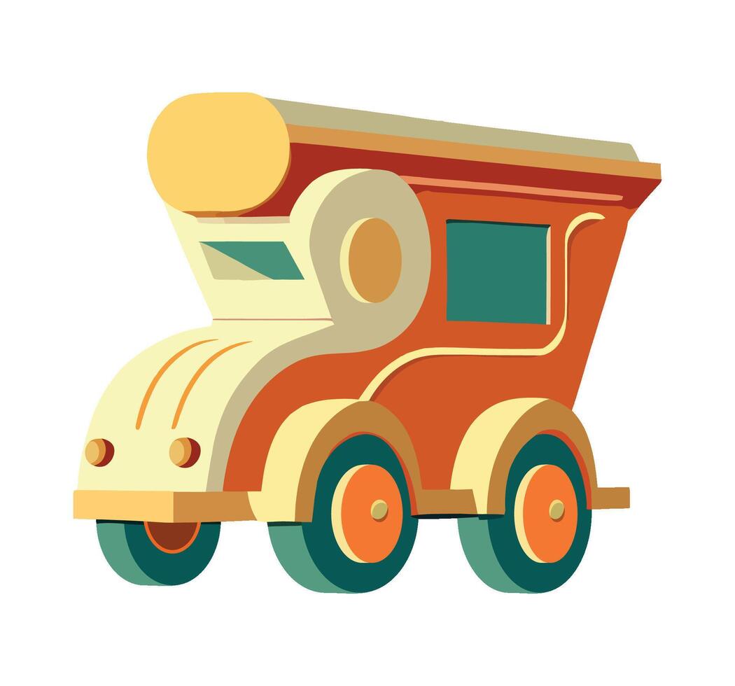 An old fashioned car with a top hat on it vector