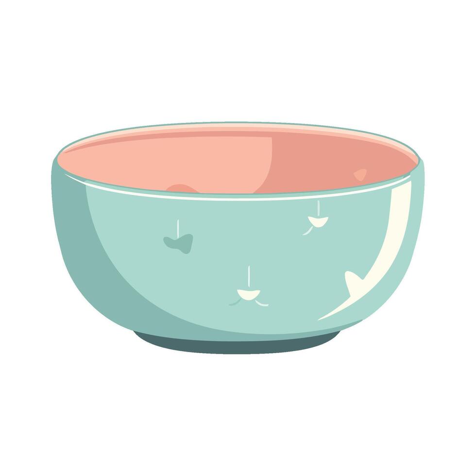 A bowl with hearts on it is shown vector