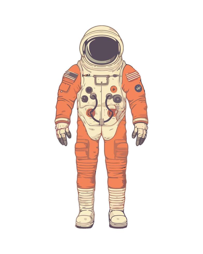 An astronaut suit on a white background vector
