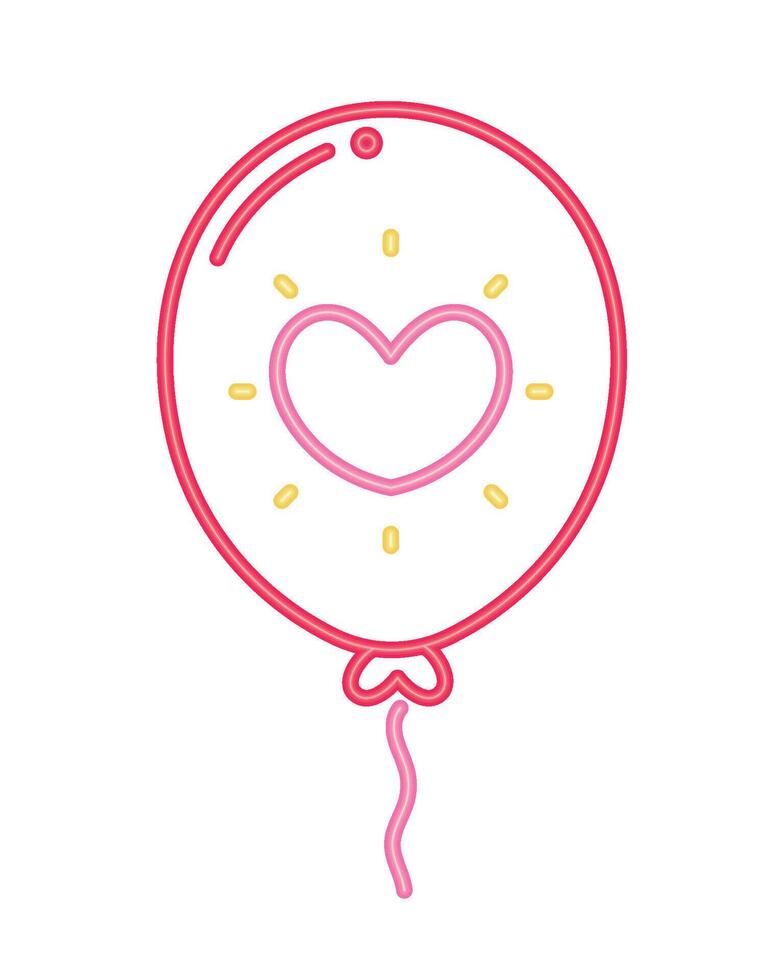 A balloon with a heart shape on it vector