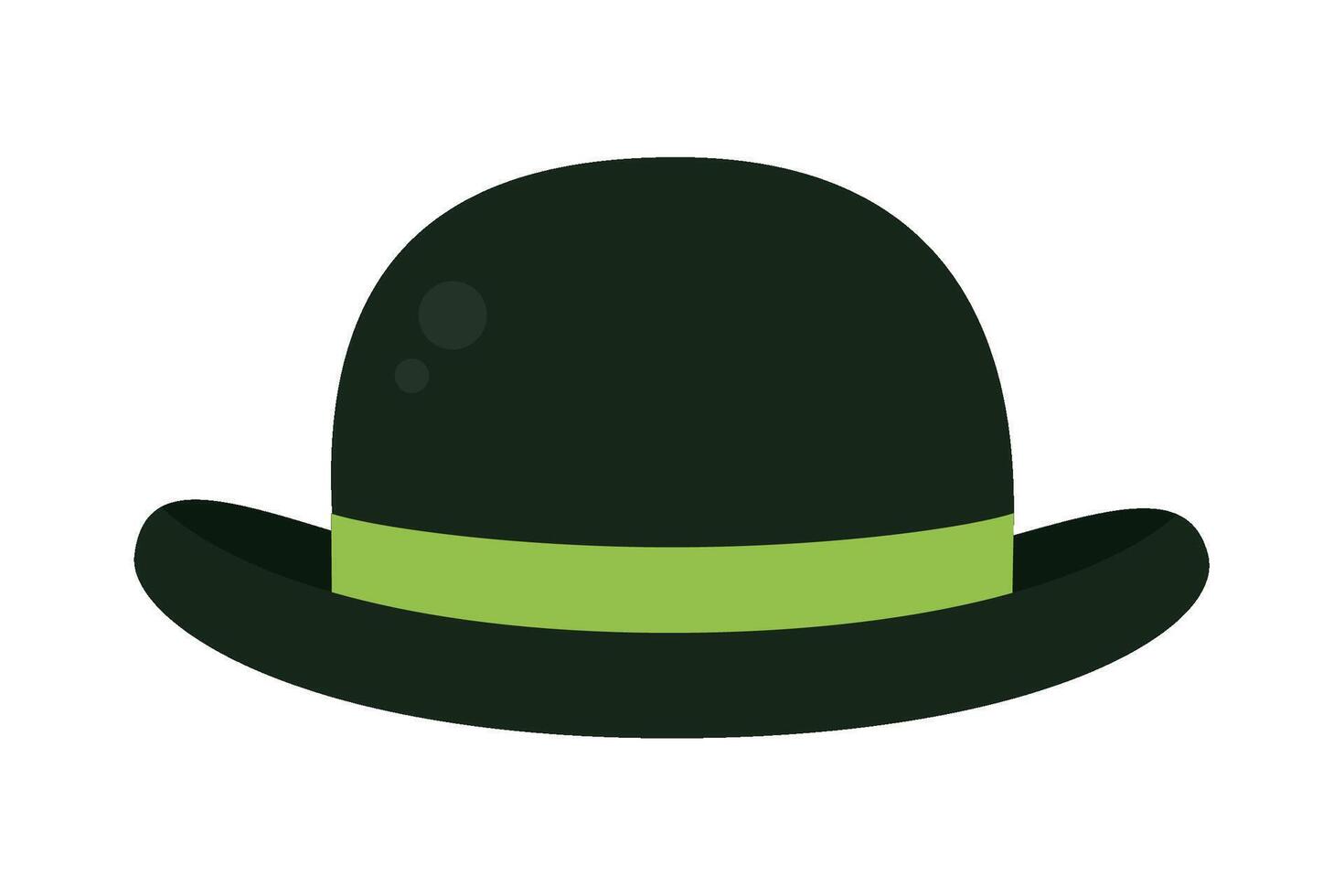 A hat with green band on it vector