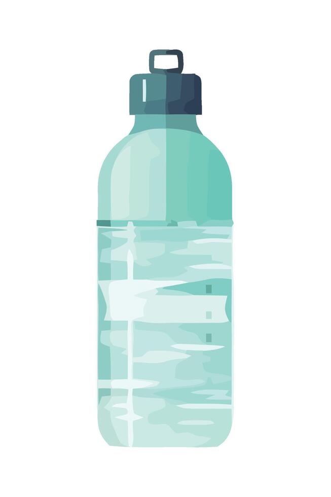 Water bottle with lid isolated illustration vector