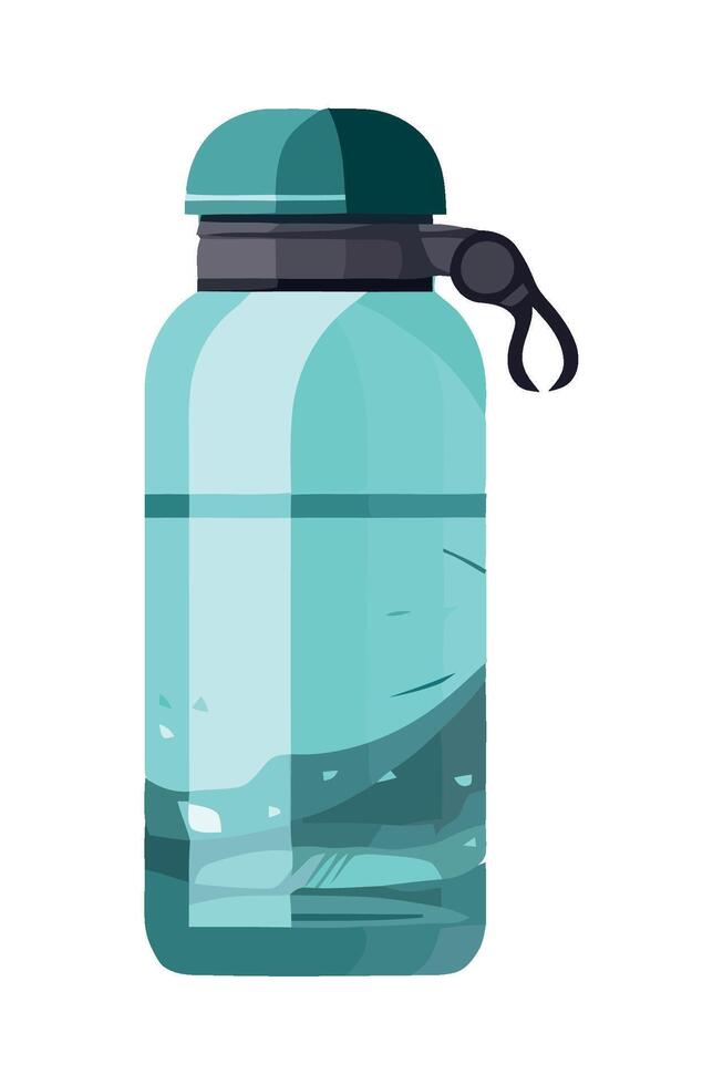Water bottle with lid isolated illustration vector
