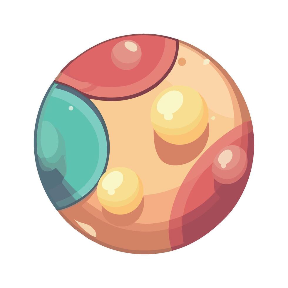 A colorful sphere with bubbles inside vector