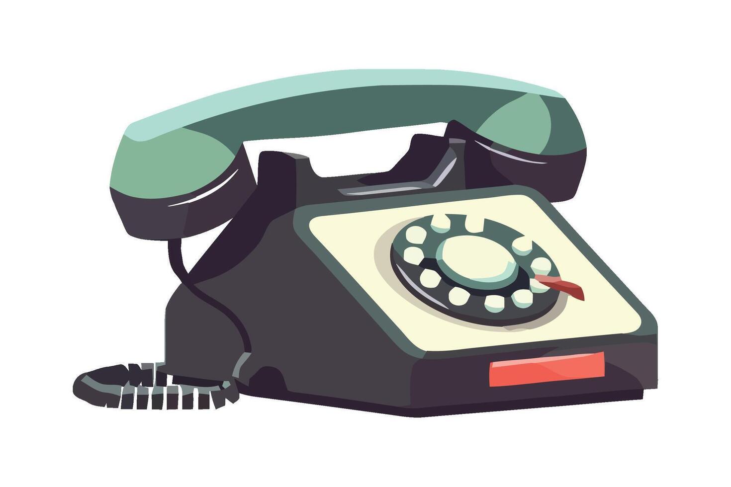 An old fashioned telephone on a white background vector