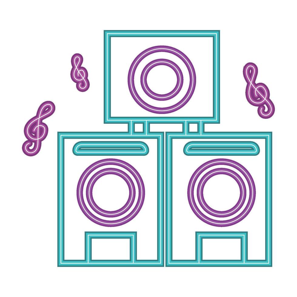 A speaker with music notes and a microphone vector