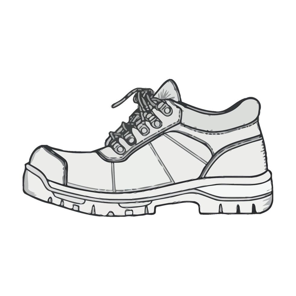 A drawing of a pair of shoes with laces vector