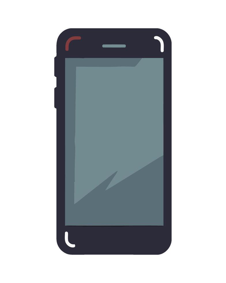Smartphone with screen blank illustration vector
