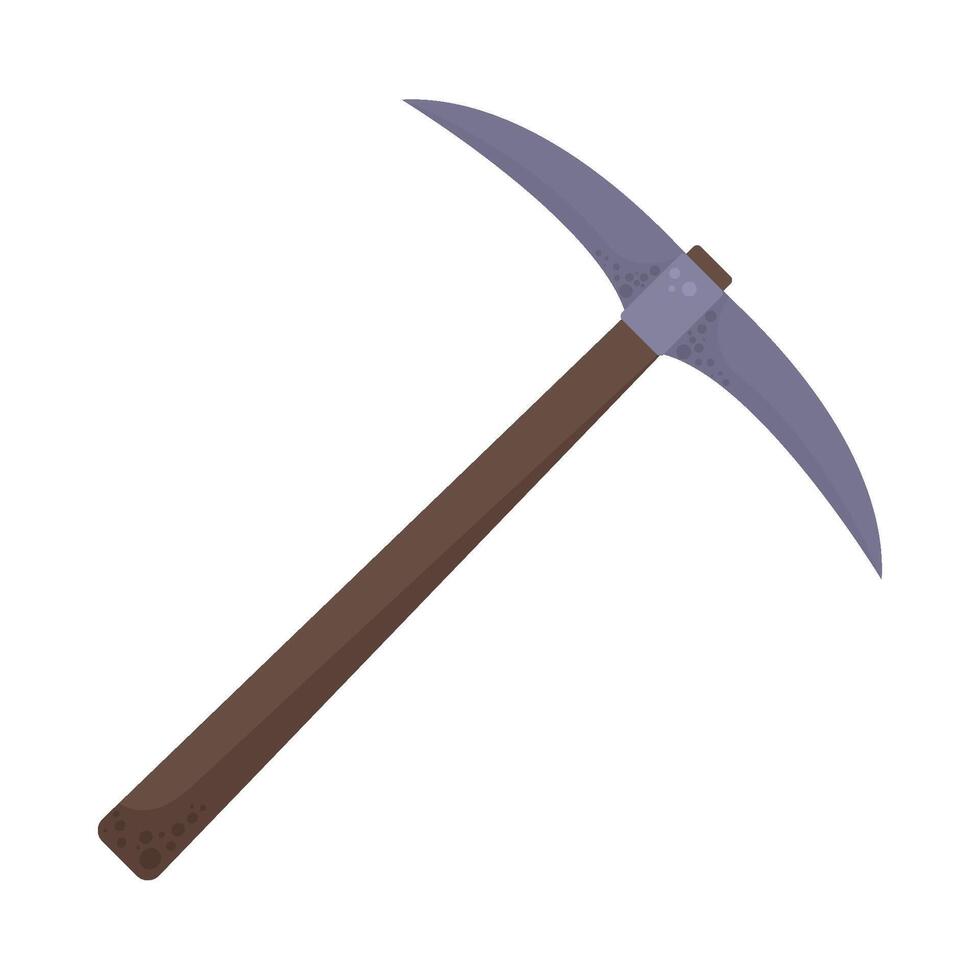 A pick axe icon in a flat style vector