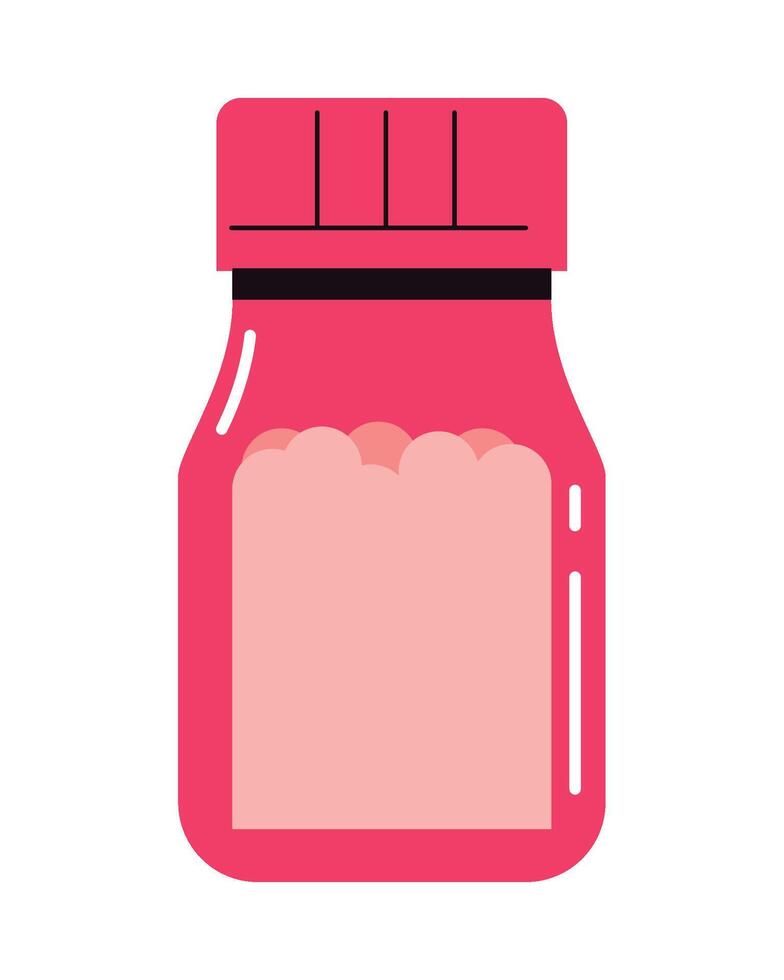 A jar of pills on a white background vector