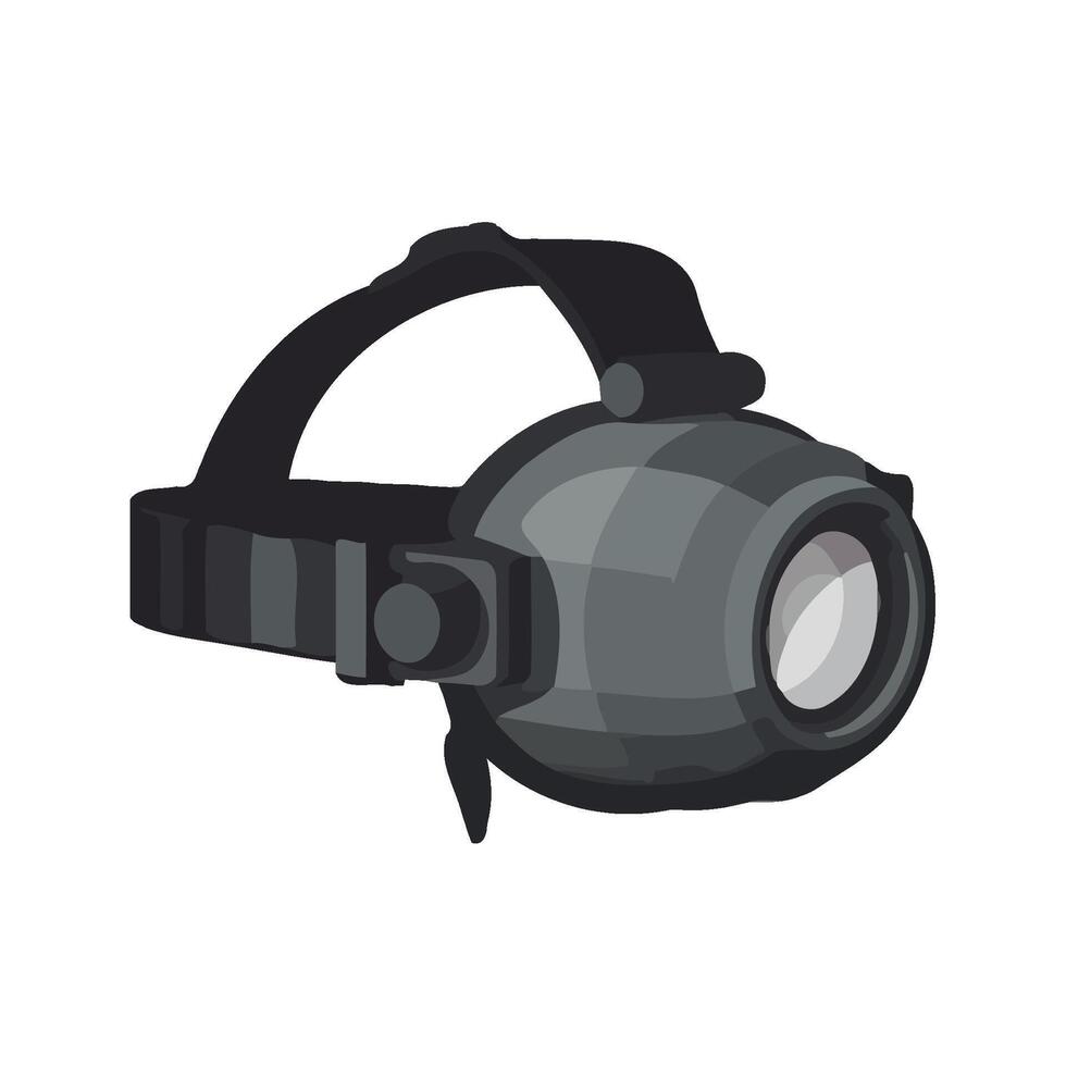 A black and white image of a flashlight vector