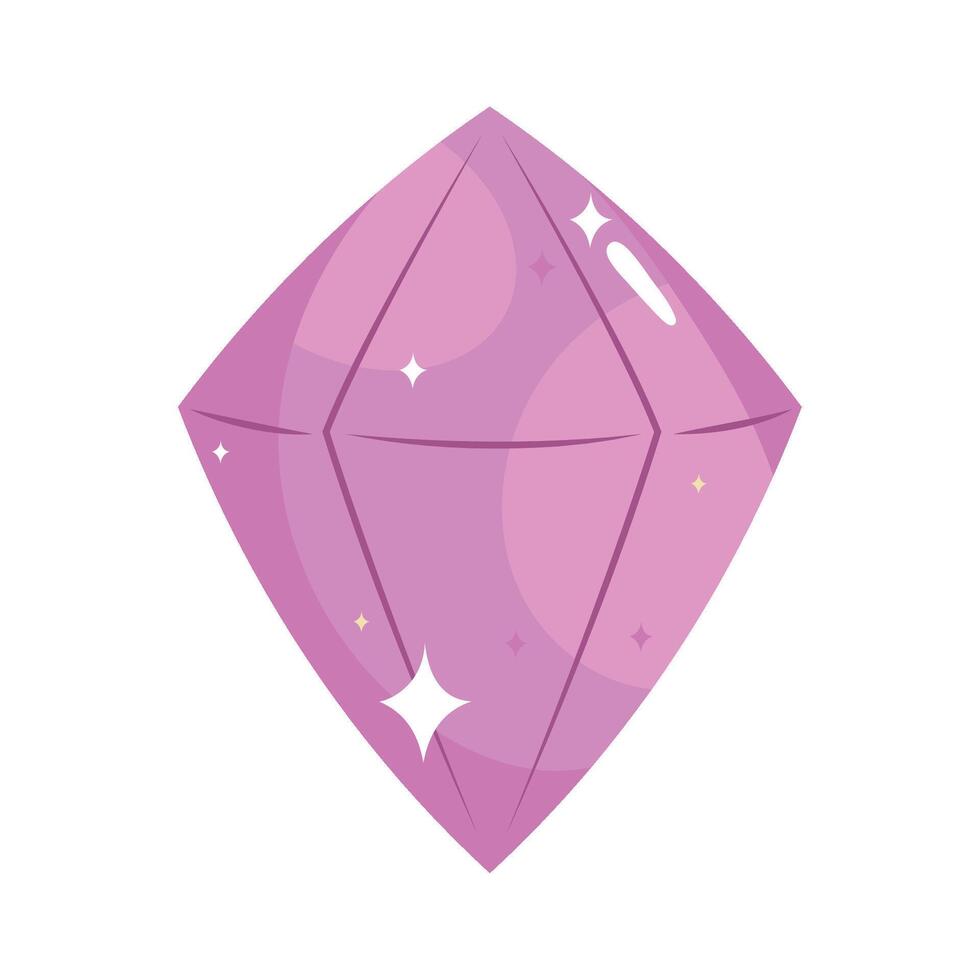 A purple diamond with stars on it vector