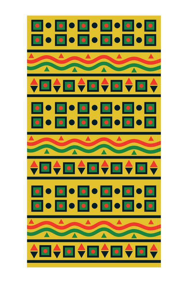 A yellow and green pattern with red and green stripes vector