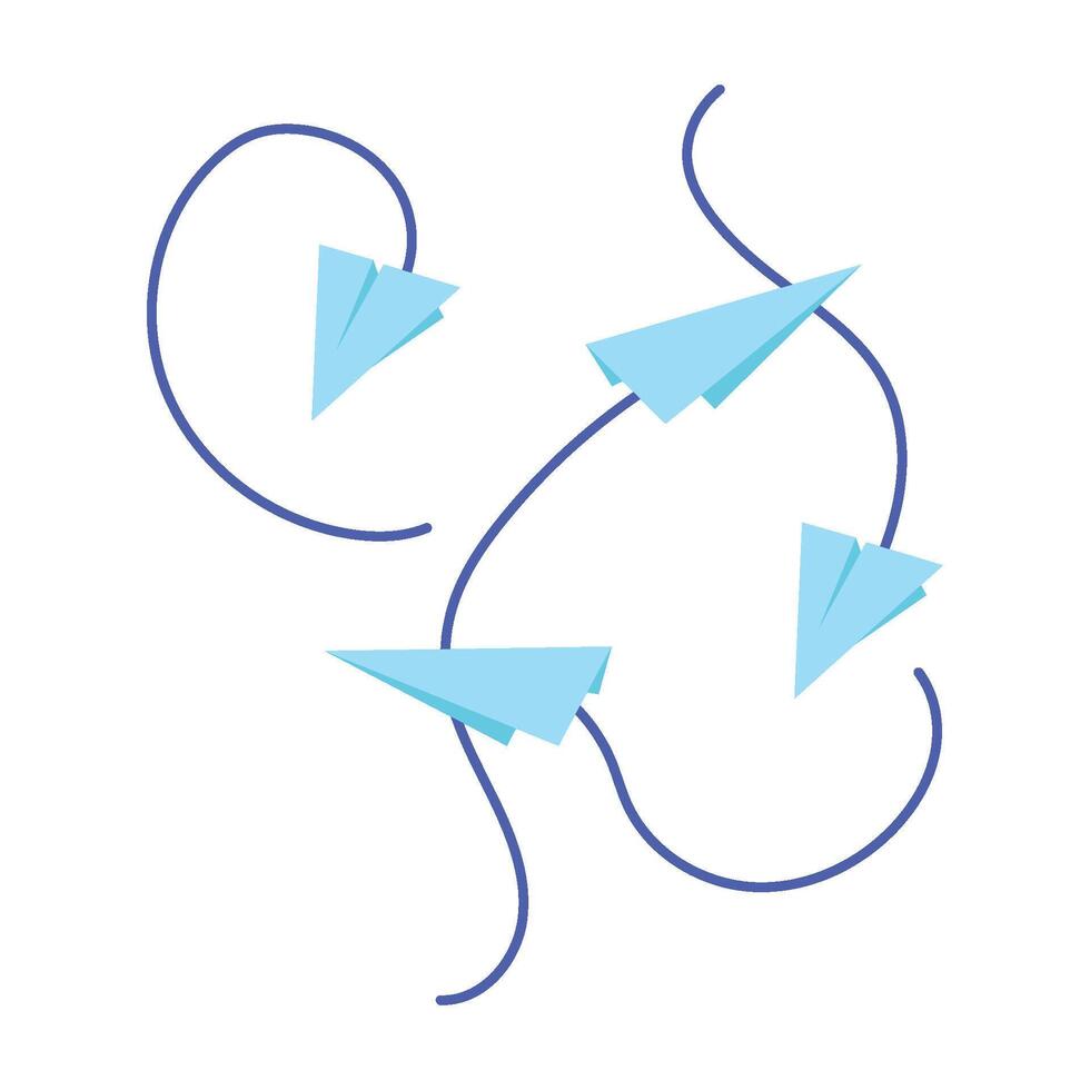 Paper airplane illustration vector