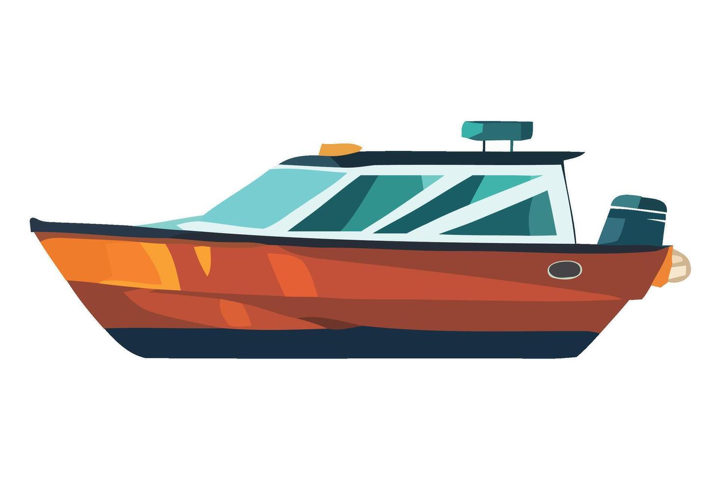 A boat on a white background illustration vector