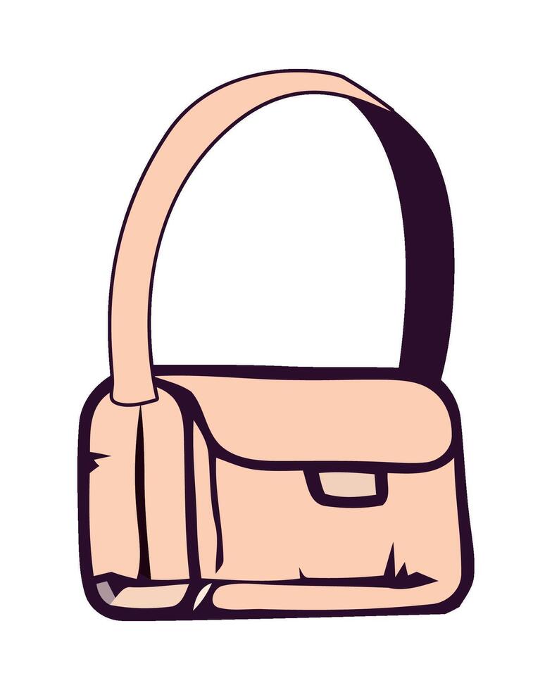 A handbag with a strap on it vector