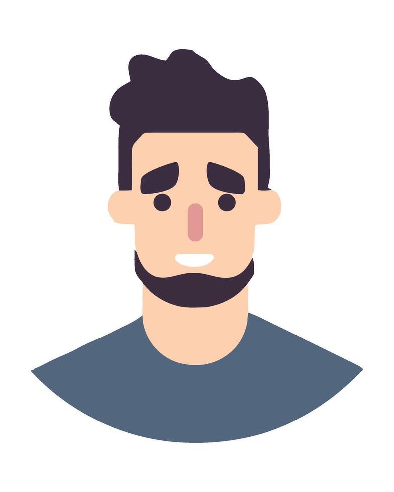 A man with a beard and a mustache vector