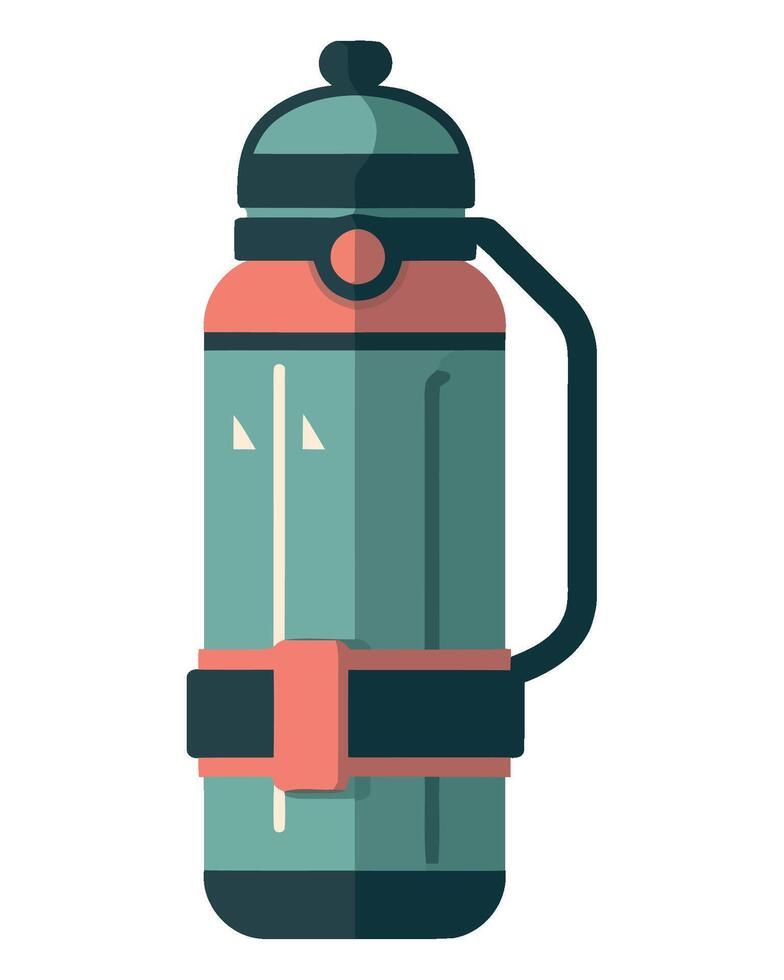 A water bottle with a strap on it vector