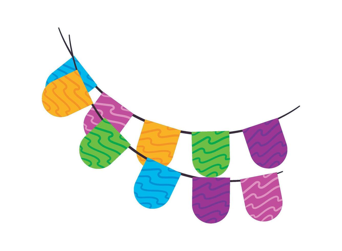Colorful party garland illustration vector