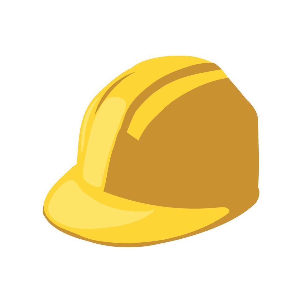 A yellow hard hat on a white background vector