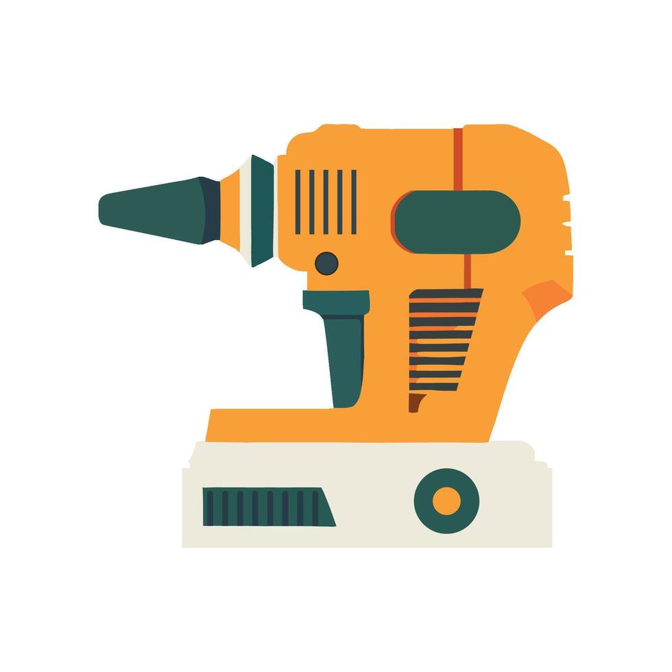 A drill is shown on a white background vector
