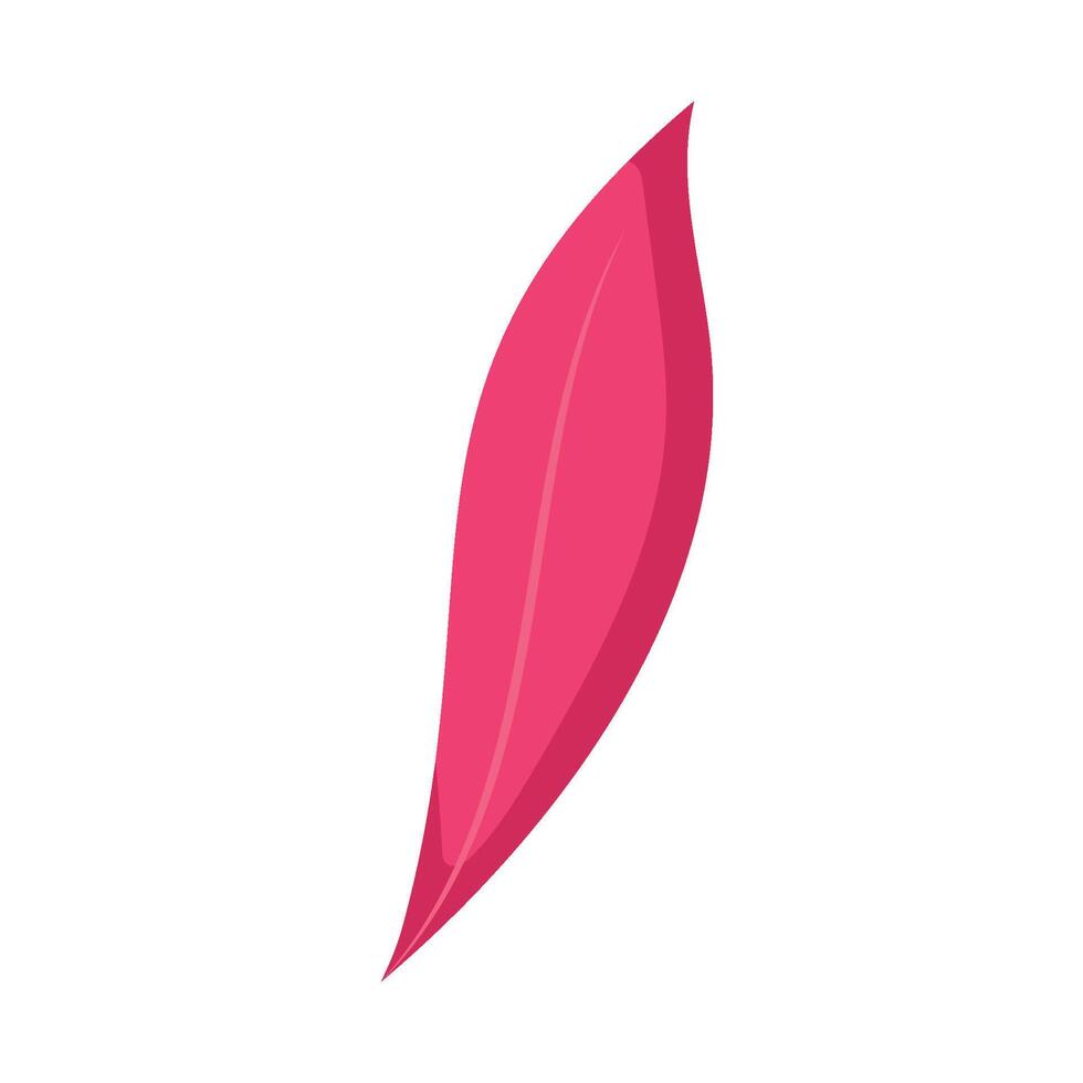 A pink feather icon on a white background vector