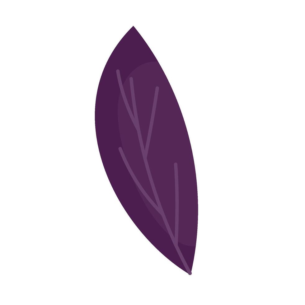 A purple leaf on a white background vector