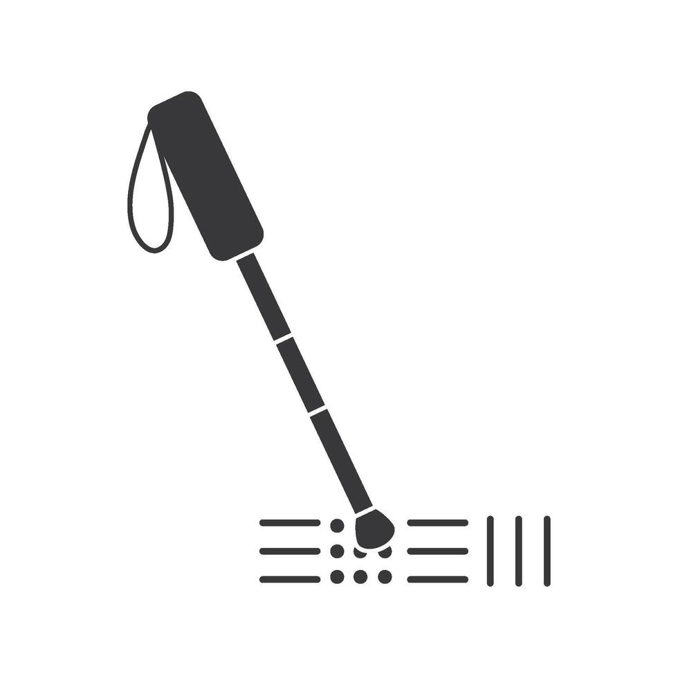 A black and white illustration of a stick with a pencil vector