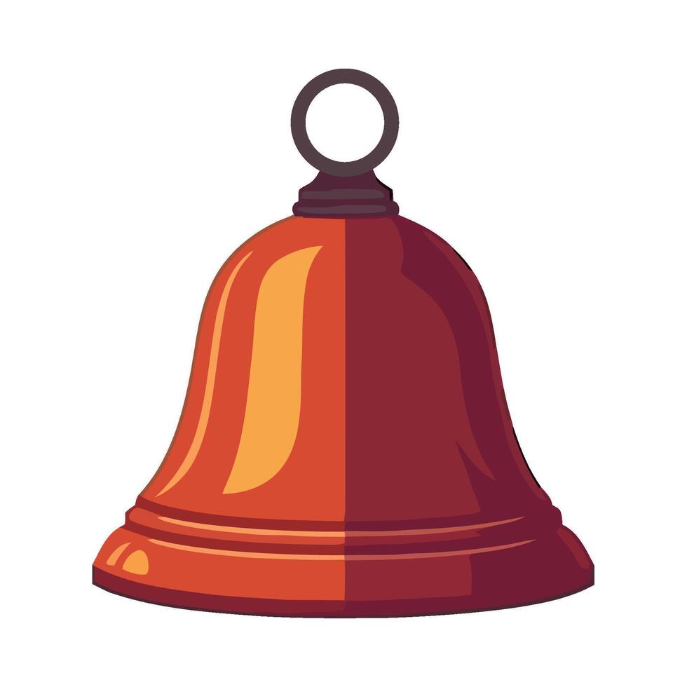 A red bell on a white background vector