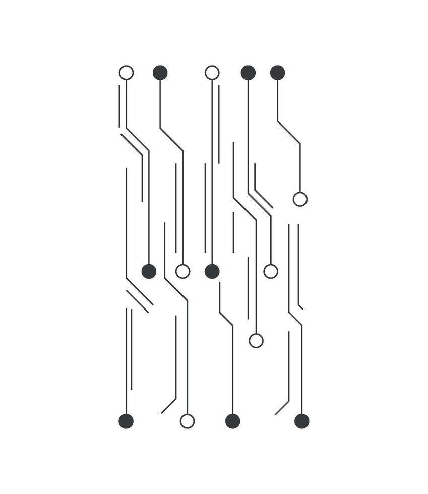 A circuit board with black dots on it vector