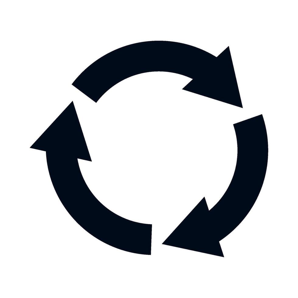 A circular arrow pointing to the left and right vector