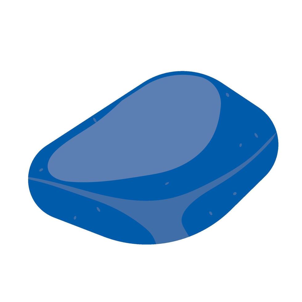 A blue rock with a hole in it vector