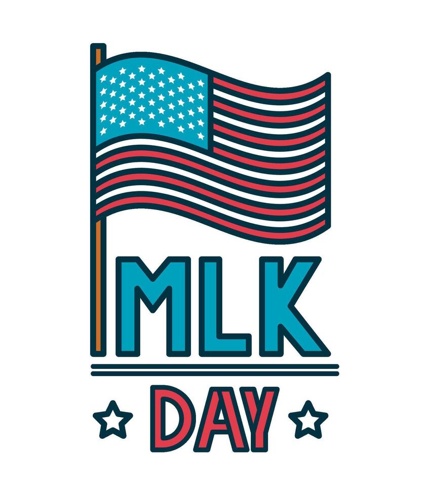 Mlk day illustration vector