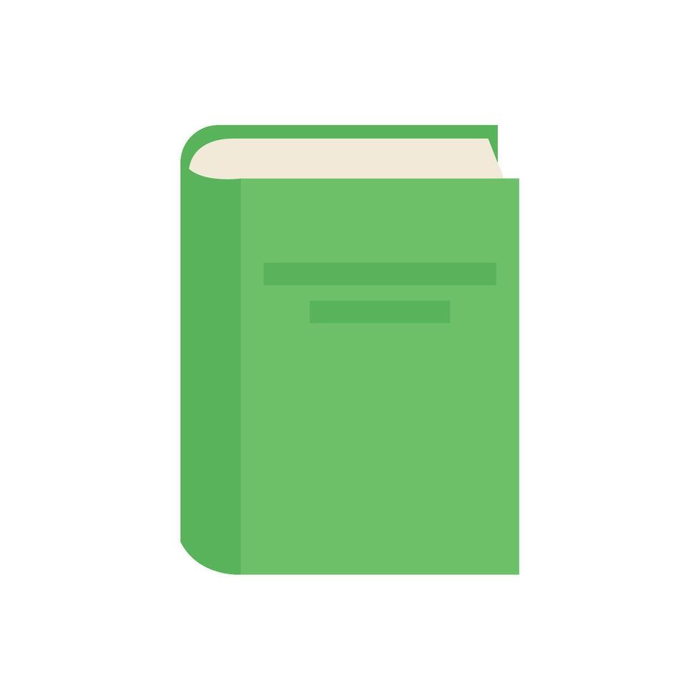 A green book icon on a white background vector