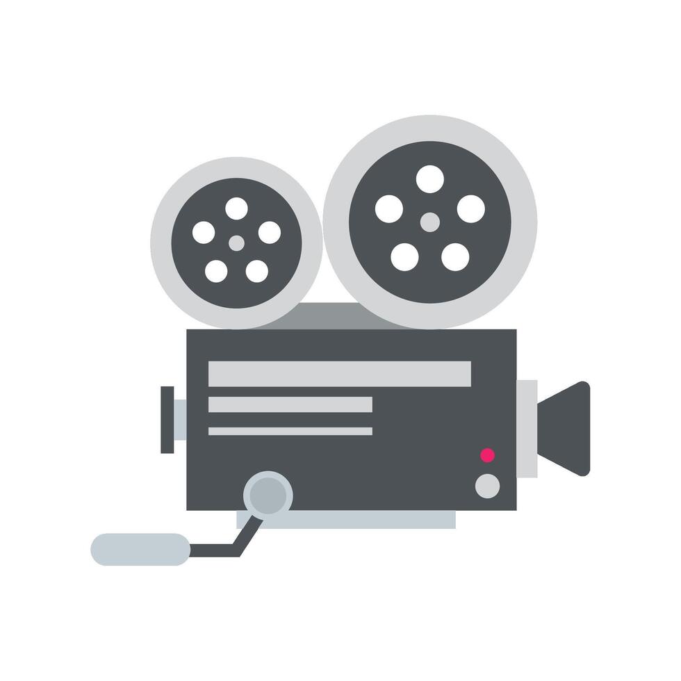 A movie camera icon on a white background vector