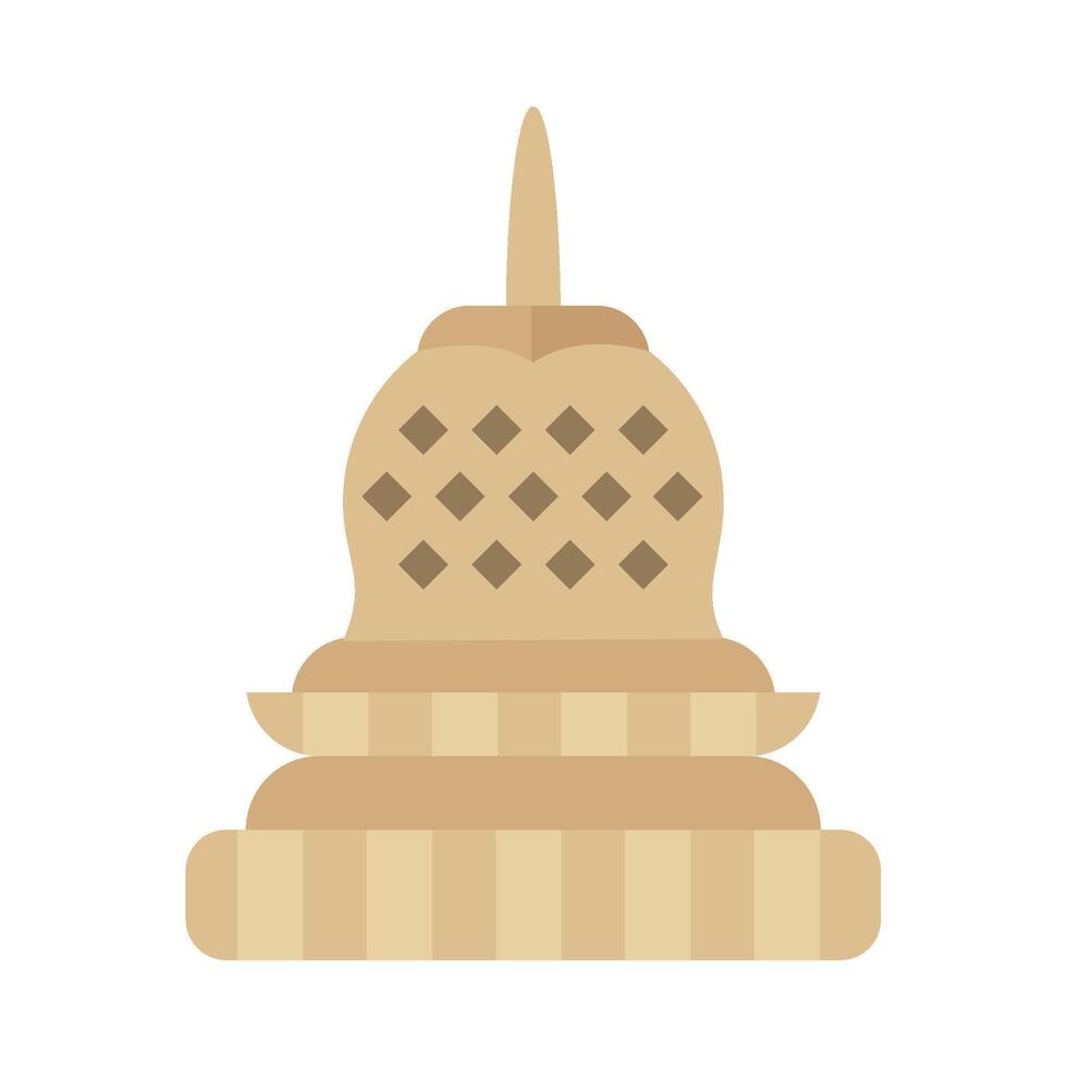 A buddhist temple icon in a flat style vector