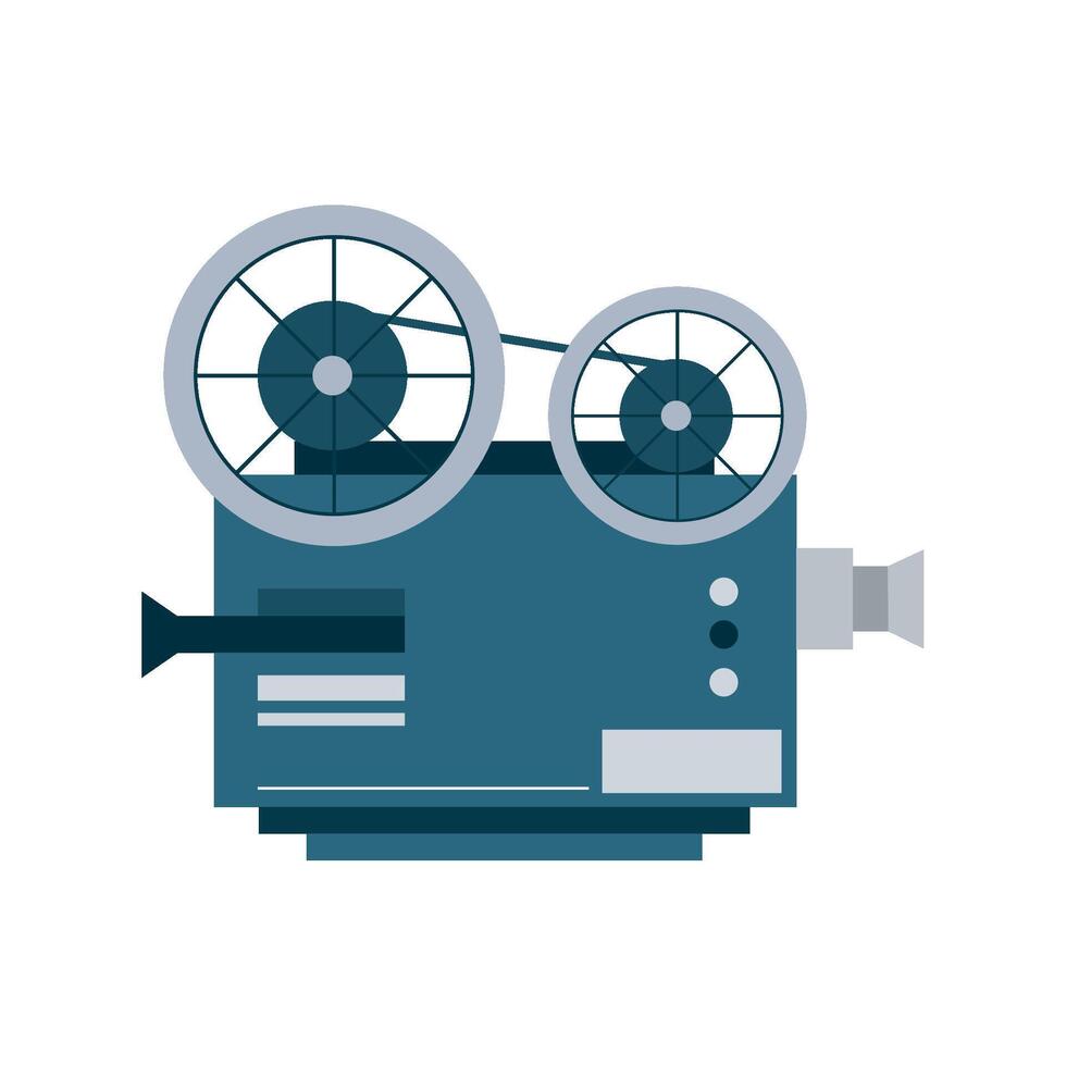 An old movie camera icon vector