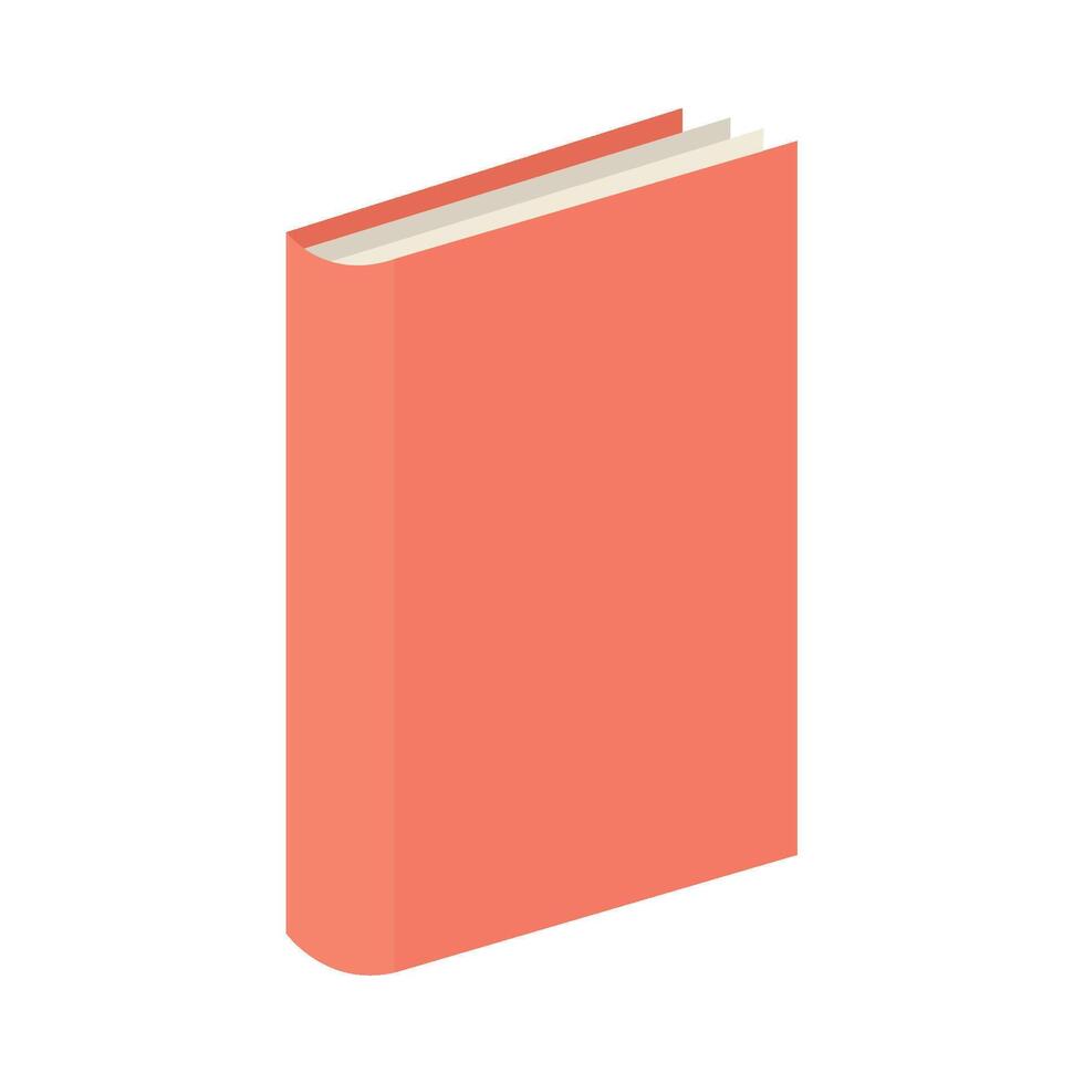 A red book on a white background vector