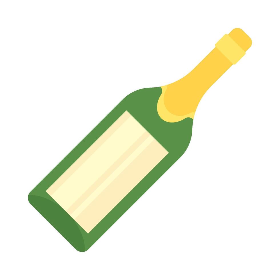 A bottle of champagne on a white background vector